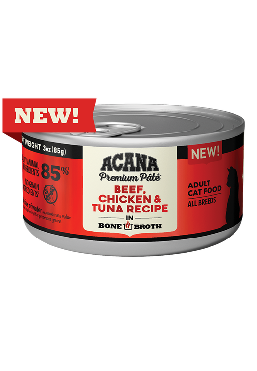 ACANA Premium Pâté, Beef, Chicken & Tuna Recipe